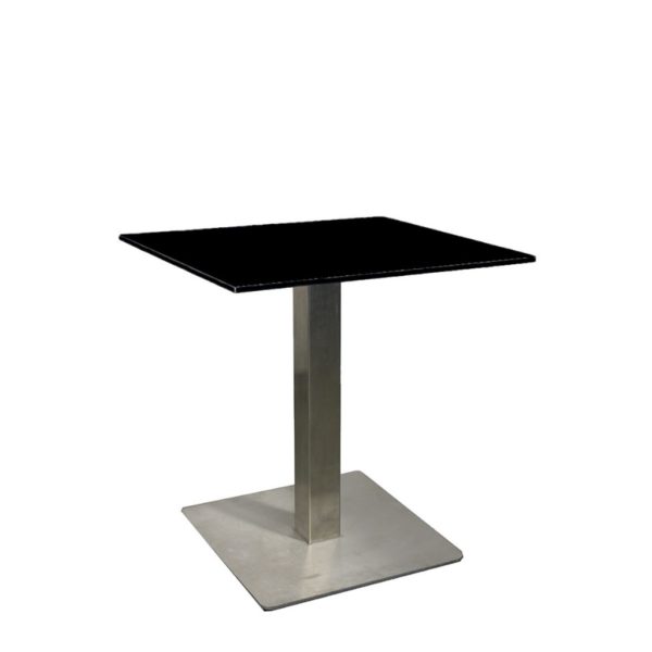 Sitztisch Edelstahl schwarz 70 x 70 cm