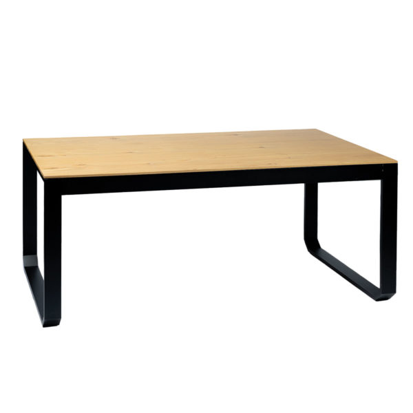 Sitztisch Change schwarz, Platte Massivholz
