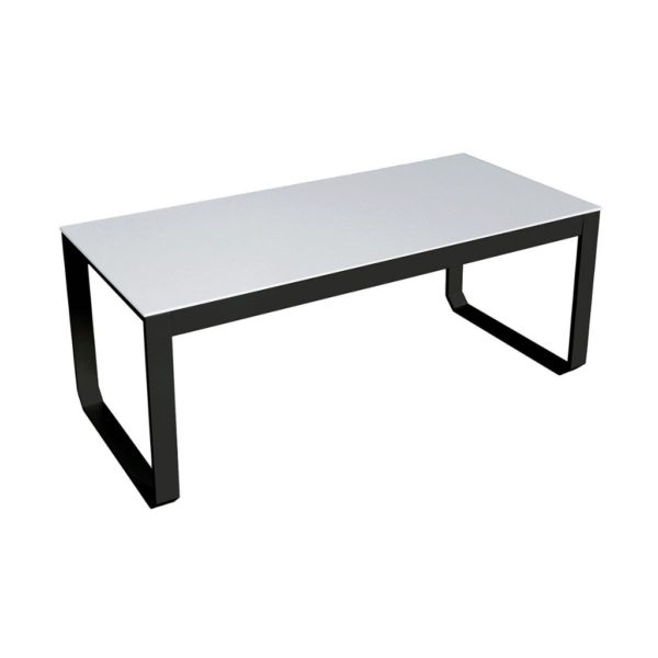 Sitztisch Change schwarz, Platte weiß