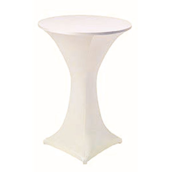 Stretchhusse creme 80-85 cm 4-Fuß Stehtisch (B1)