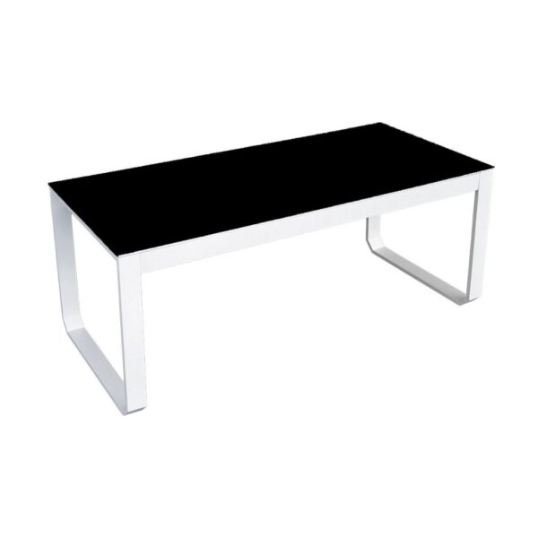 Sitztisch Change weiß, B1, Platte Outdoor schwarz