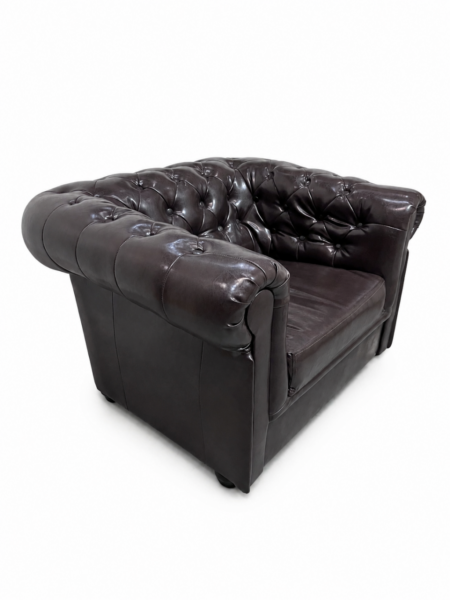 Chesterfield Sessel Dunkelbraun