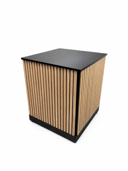 Buffet Ecke oak stripes - schwarz