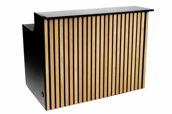 Dimmbar gerade schwarz - Front oak stripes
